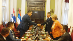 10. април 2019. Чланови Посланичке групе пријатељства са Мађарском са делегацијом Посланичке групе пријатељства са Србијом Парламента Мађарске